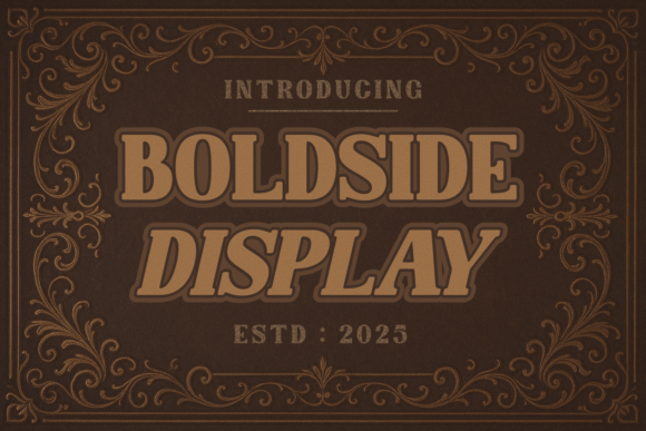 Boldside Display: A Vintage Serif Font for Handmade Charm
