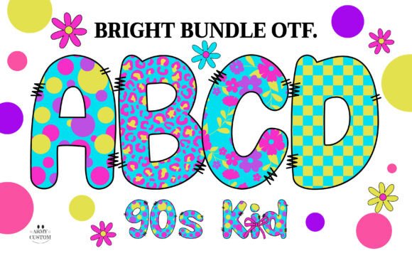Brightarmy Check: A Vibrant 90s Color Font for Digital Branding