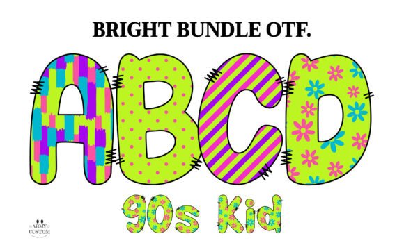 Brightarmy Polkadot: A Playful Color Font for Handmade Labels & Printables