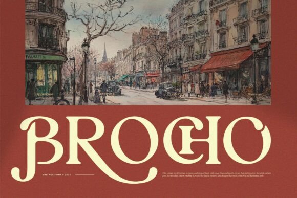 Brocho Serif: A Vintage Typeface for Scroll-Stopping Brand Moments