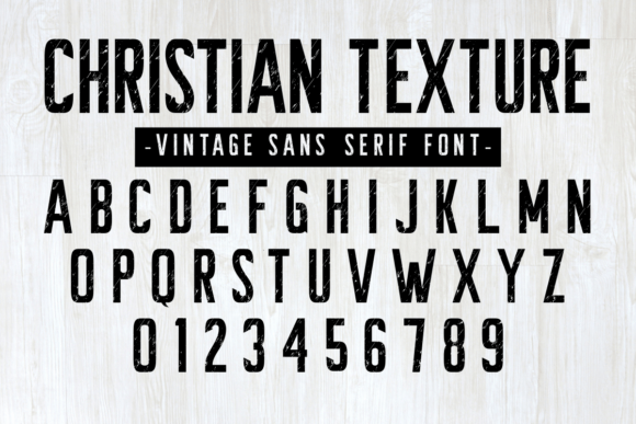 Christian Texture: A Vintage Sans Serif Font for Digital Branding