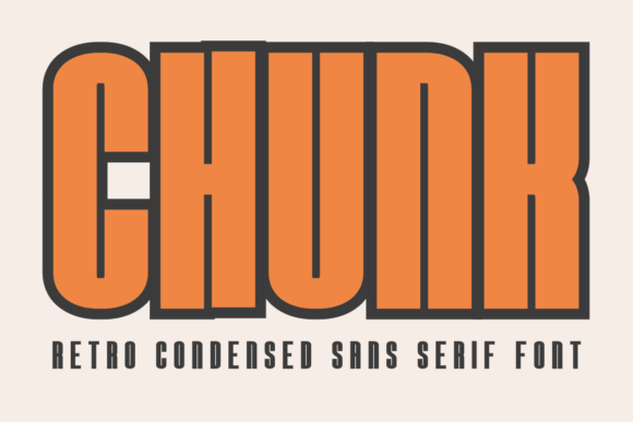 Chunk Font: Bold Retro Sans Serif for Handmade Labels & Printables