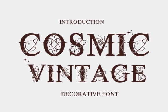 Cosmic Vintage: A Decorative Font That Elevates Digital Branding