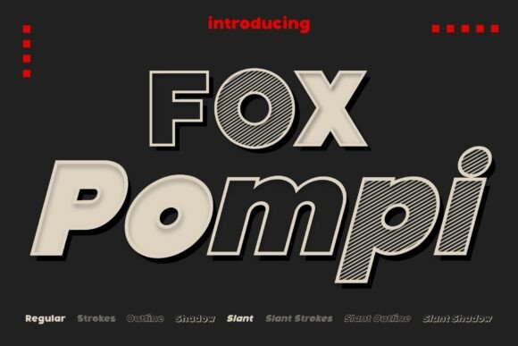 Fox Pompi: A Bold Retro Display Font for Digital Branding