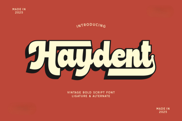 Haydent: A Bold Script Font for Branding and Design