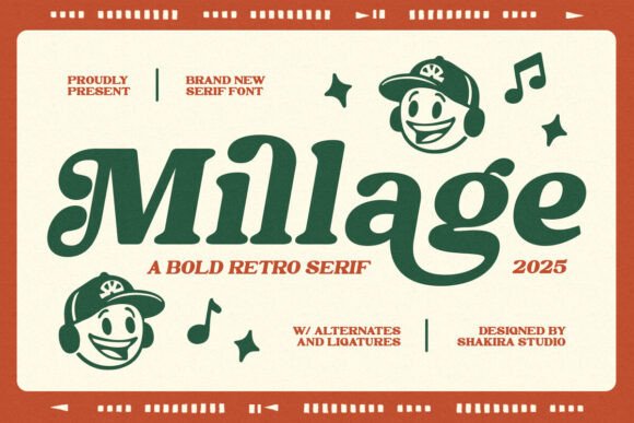Millage: A Bold Retro Serif Font for Digital Branding