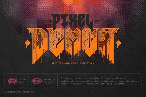 Pixel Demon: A Decorative Font with Editorial Grit