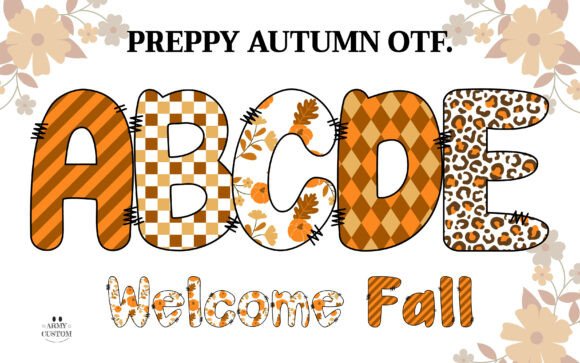 Preppyfall Pumpkin: A Warm, Playful Color Font for Fall Branding