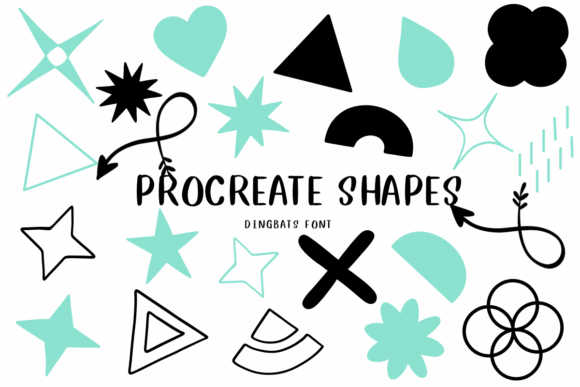 Procreate Shapes: A Playful Dingbat Font for Brand Personality